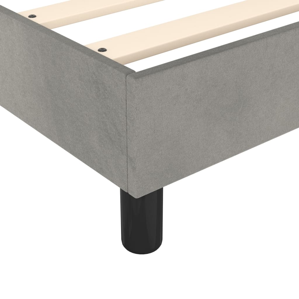 Boxspringbettgestell Hellgrau 100x200 cm Samt