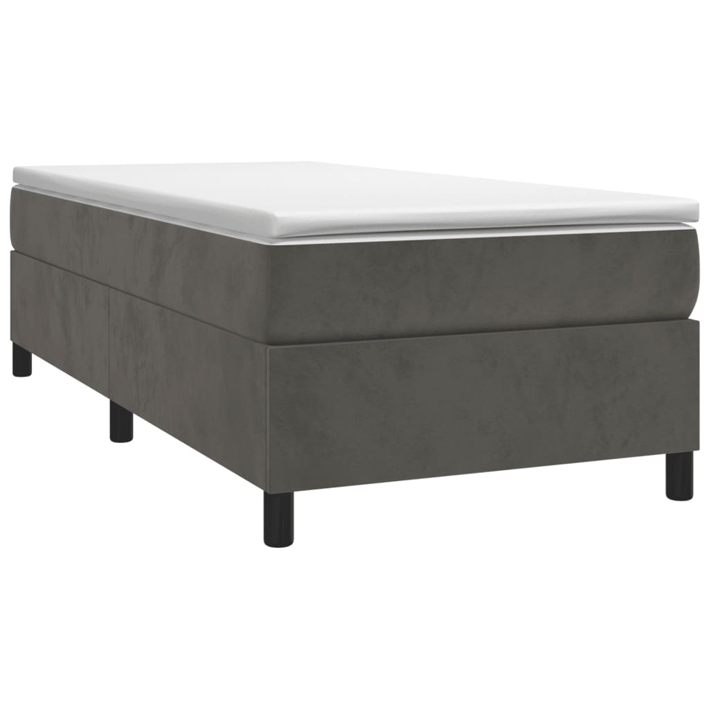 Boxspringbettgestell Dunkelgrau 100x200 cm Samt