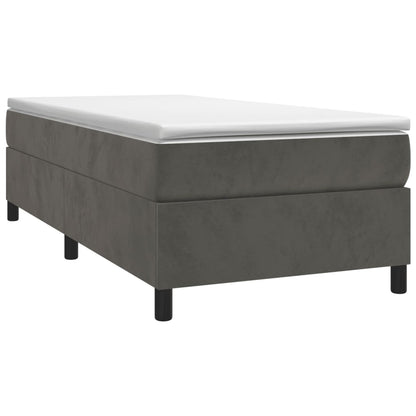 Boxspringbettgestell Dunkelgrau 100x200 cm Samt