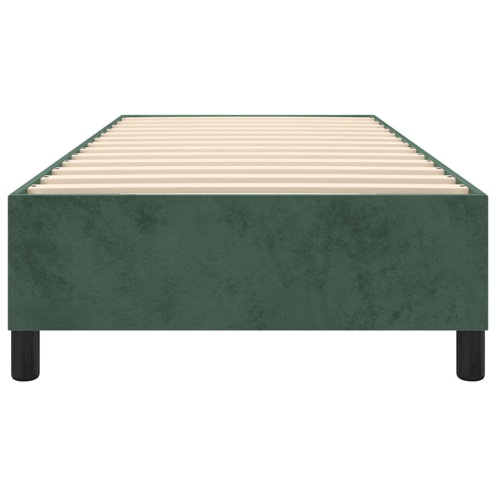 Boxspringbettgestell Dunkelgrün 100x200 cm Samt