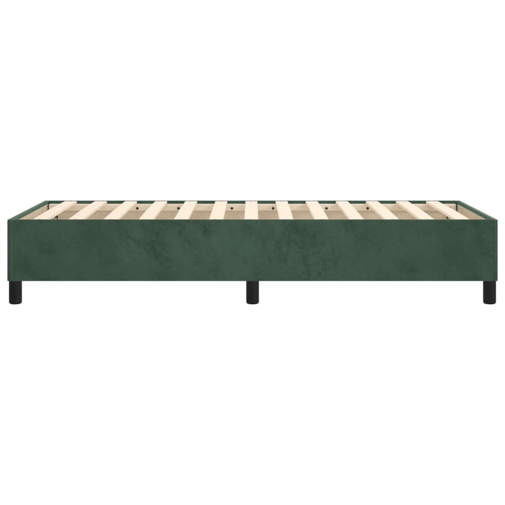 Boxspringbettgestell Dunkelgrün 100x200 cm Samt