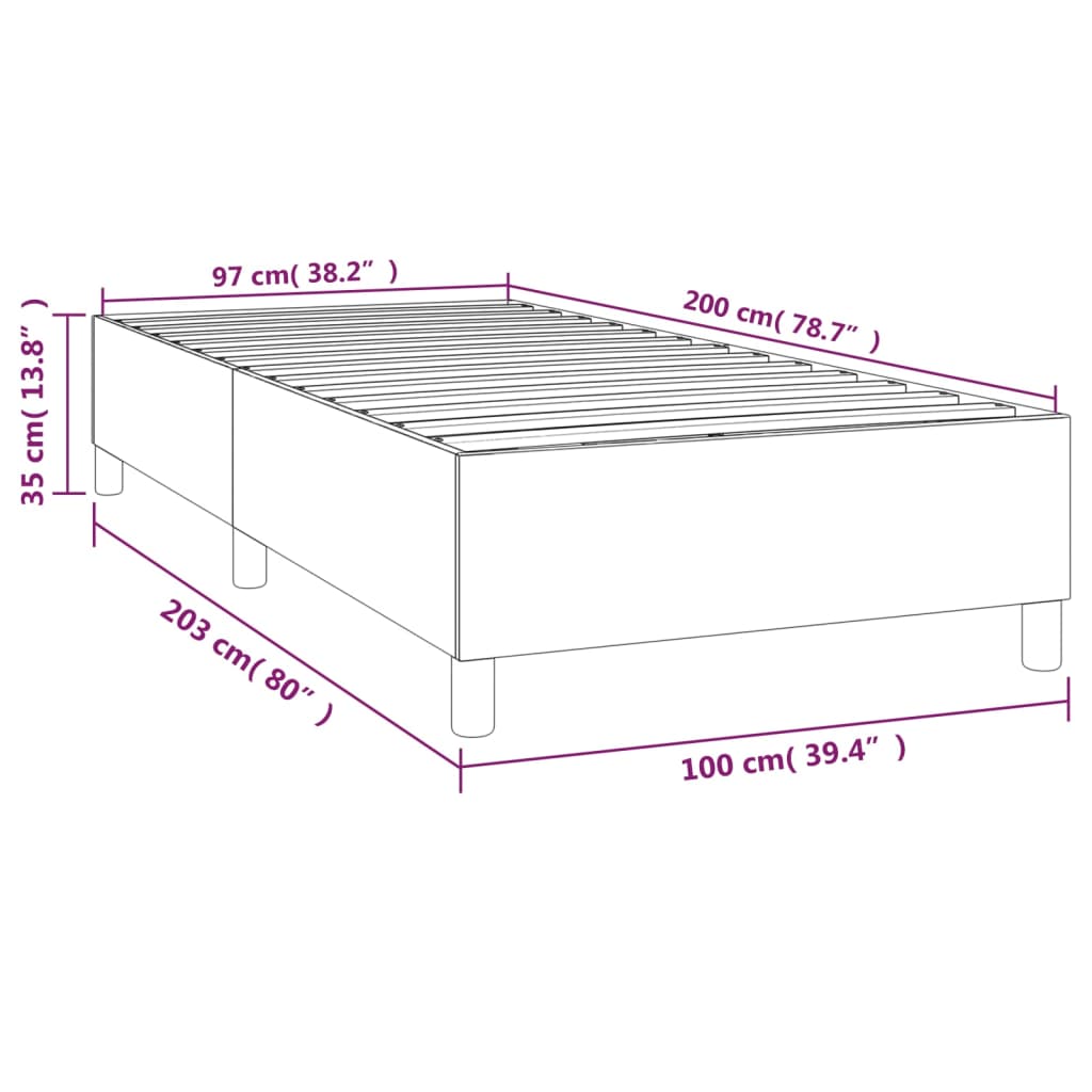 Boxspringbettgestell Dunkelgrün 100x200 cm Samt