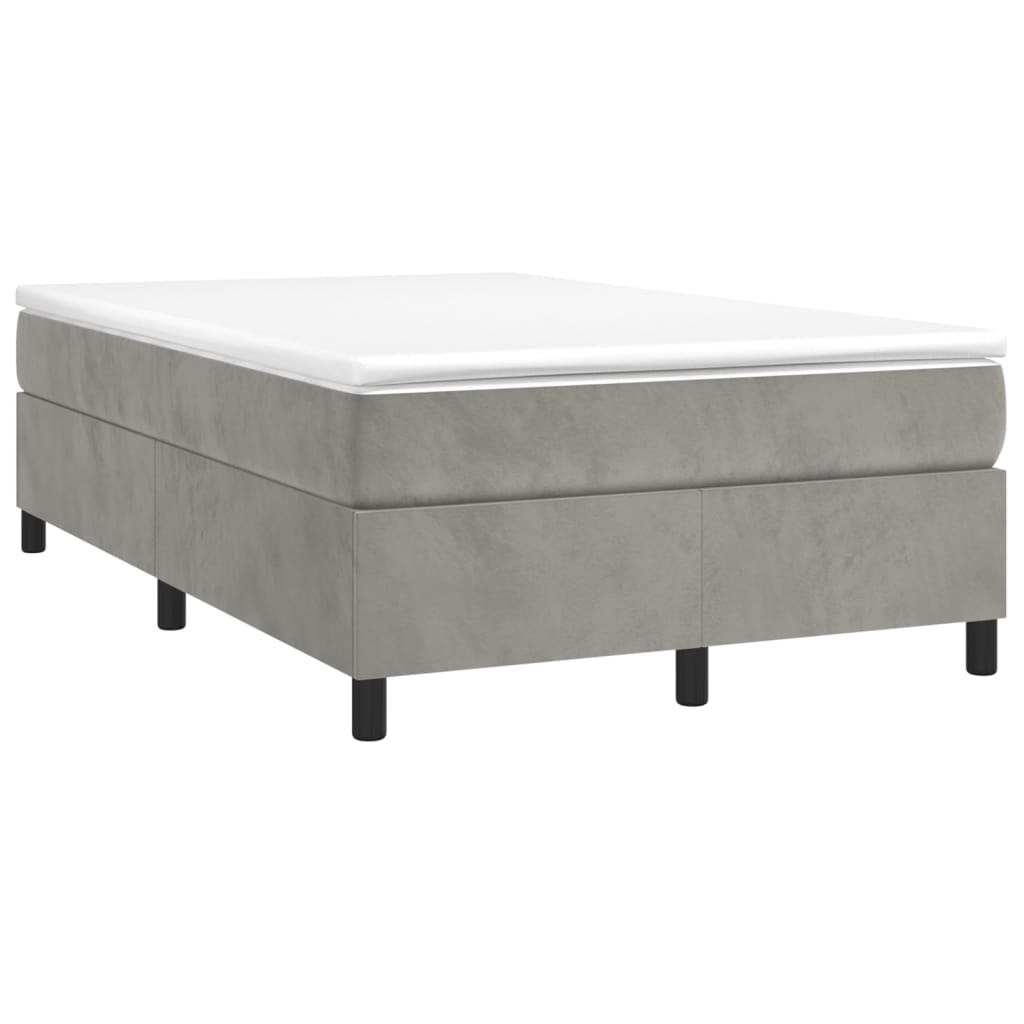 Boxspringbettgestell Hellgrau 120x200 cm Samt