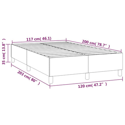 Boxspringbettgestell Dunkelgrau 120x200 cm Samt
