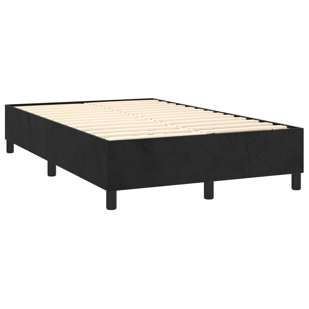Boxspringbettgestell Schwarz 120x200 cm Samt