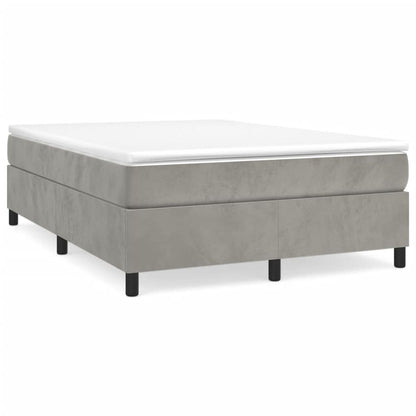 Boxspringbettgestell Hellgrau 140x190 cm Samt