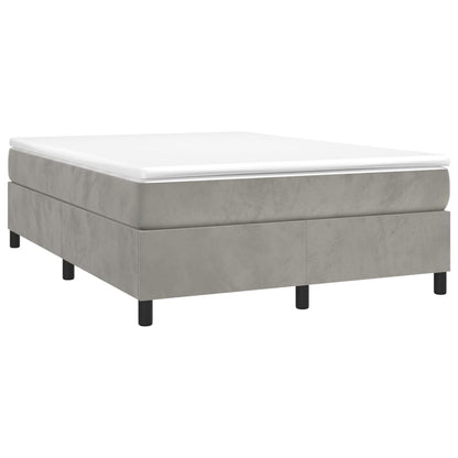 Boxspringbettgestell Hellgrau 140x190 cm Samt