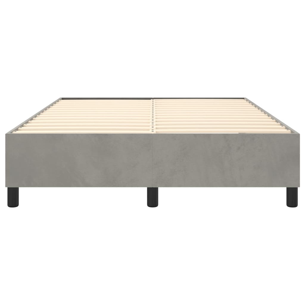 Boxspringbettgestell Hellgrau 140x190 cm Samt