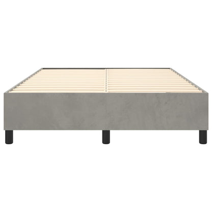 Boxspringbettgestell Hellgrau 140x190 cm Samt