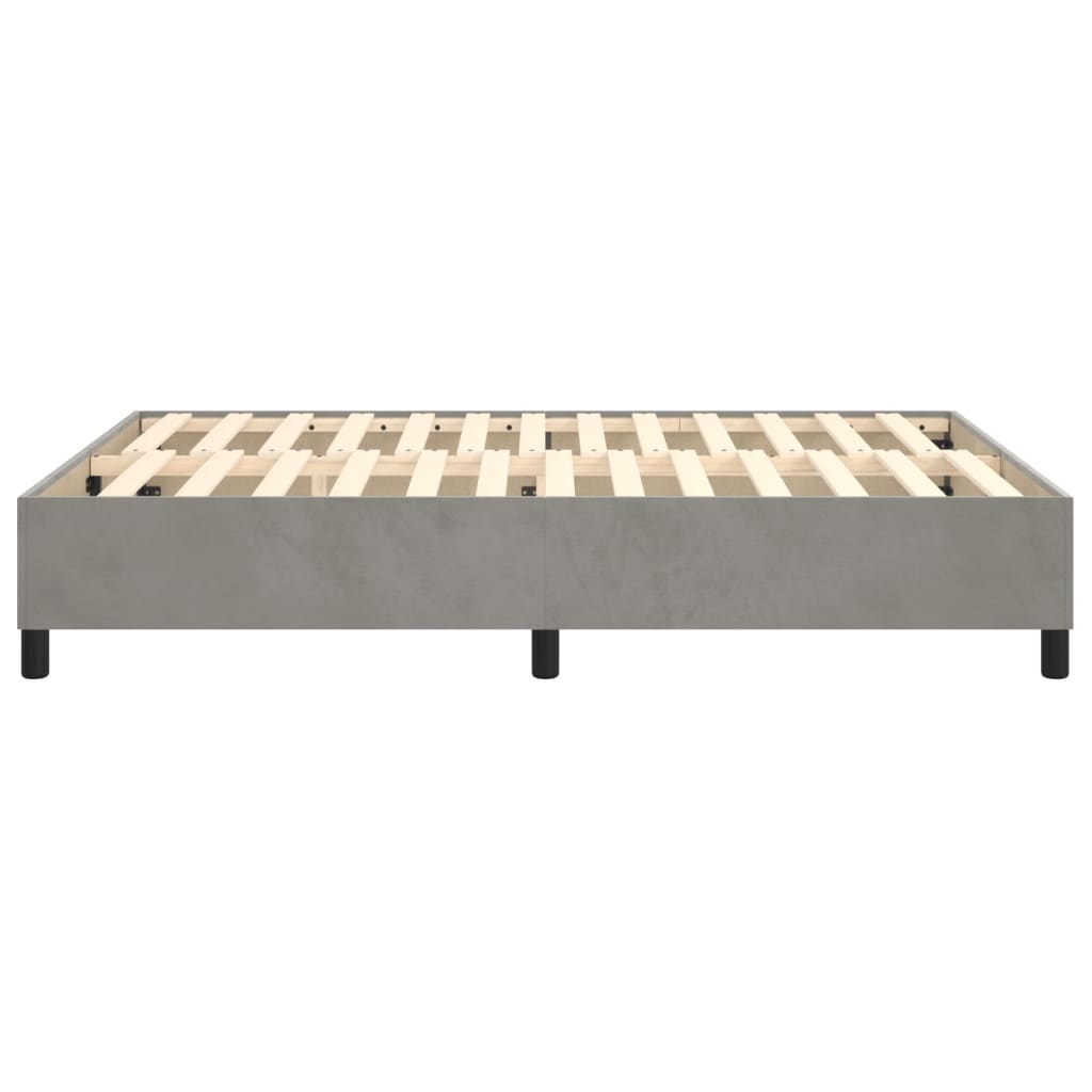 Boxspringbettgestell Hellgrau 140x190 cm Samt