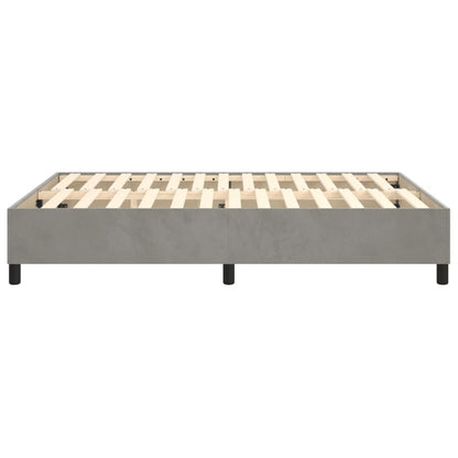 Boxspringbettgestell Hellgrau 140x190 cm Samt