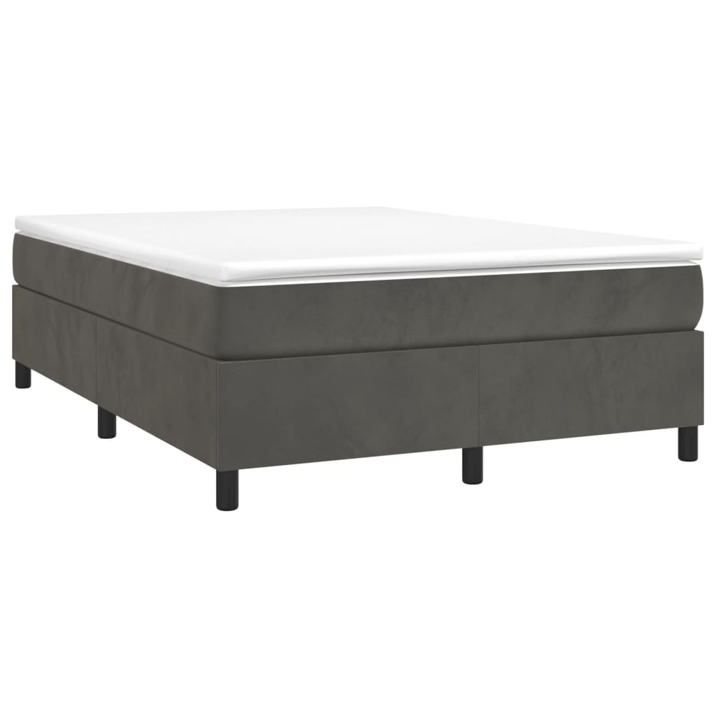 Boxspringbettgestell Dunkelgrau 140x190 cm Samt