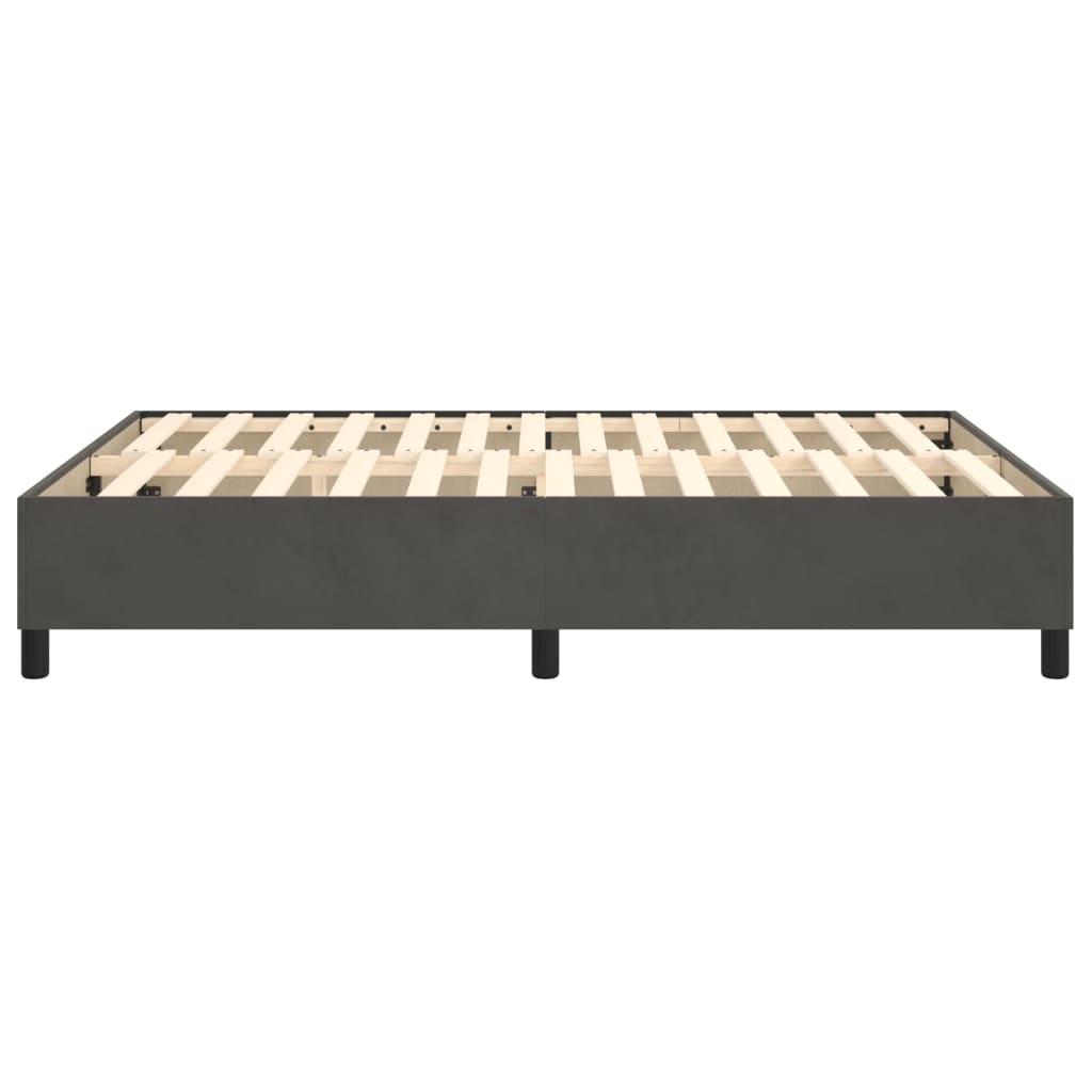 Boxspringbettgestell Dunkelgrau 140x190 cm Samt