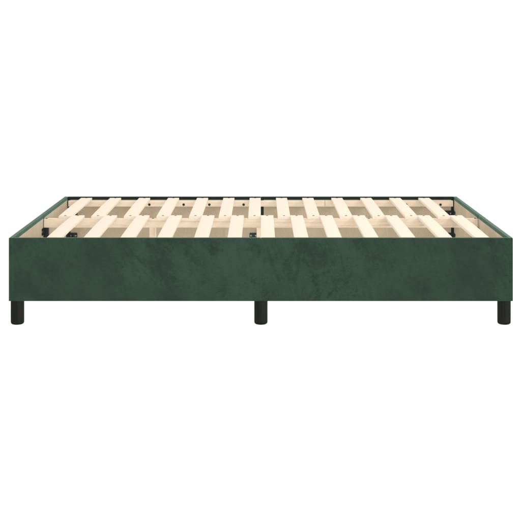 Boxspringbettgestell Dunkelgrün 140x190 cm Samt