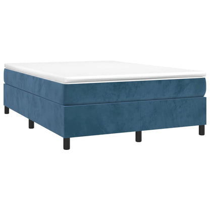 Boxspringbettgestell Dunkelblau 140x190 cm Samt