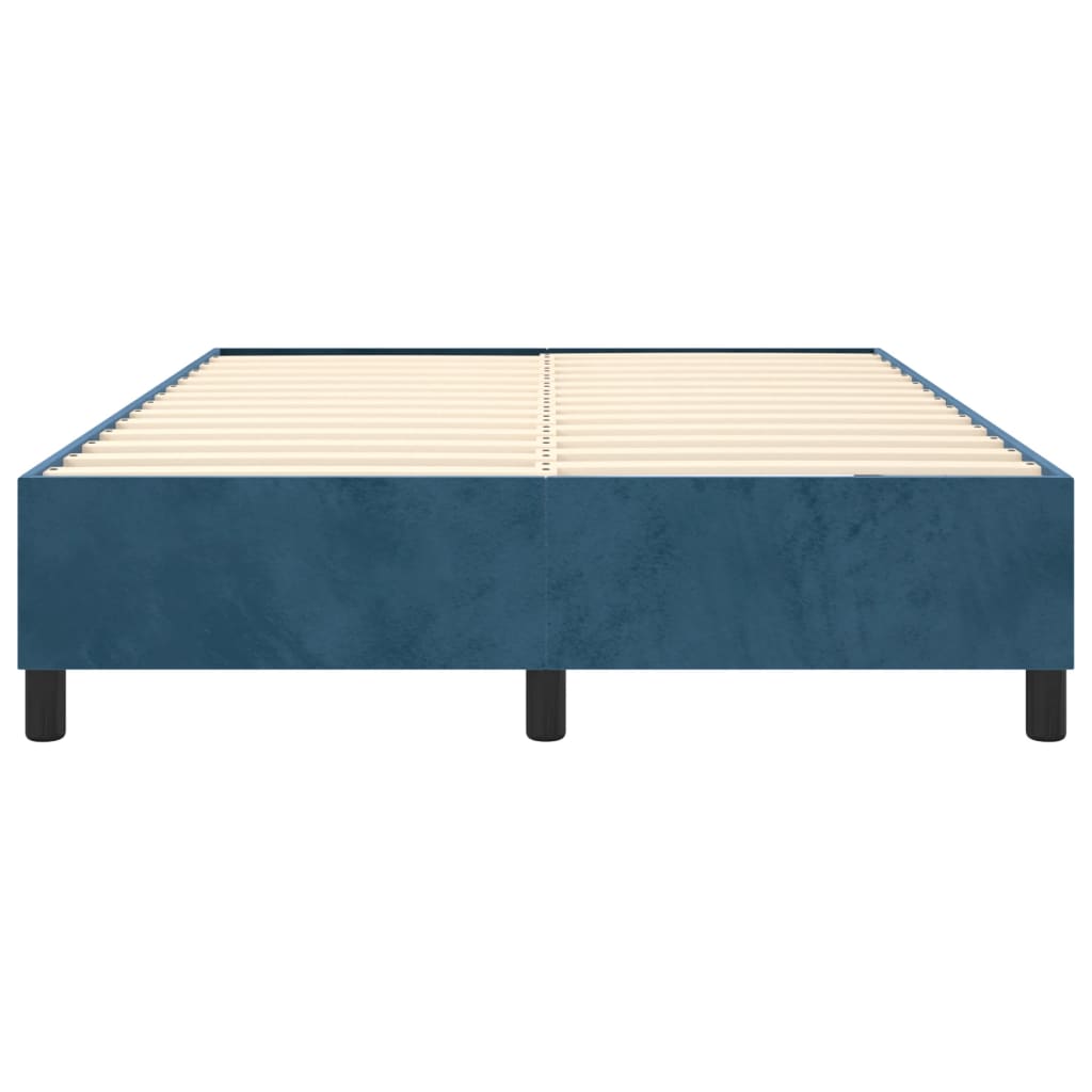 Boxspringbettgestell Dunkelblau 140x190 cm Samt
