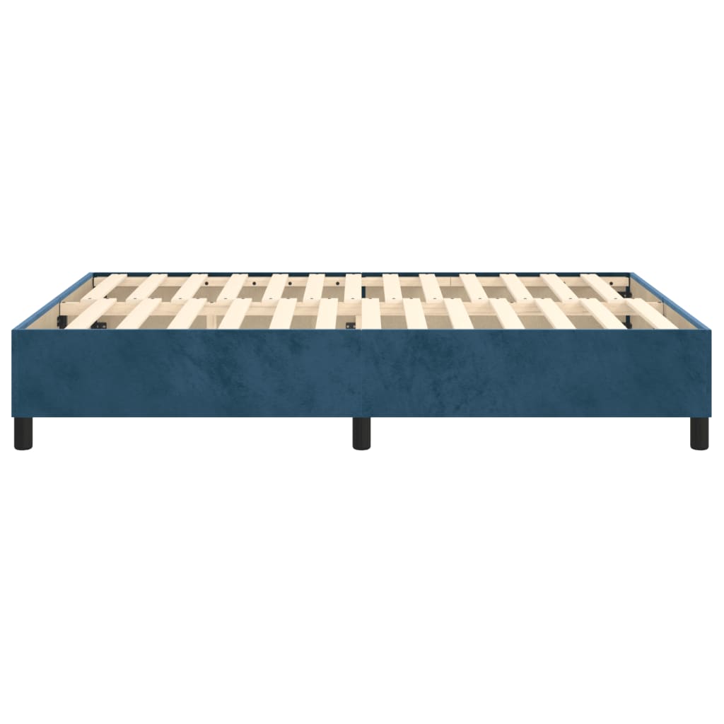 Boxspringbettgestell Dunkelblau 140x190 cm Samt