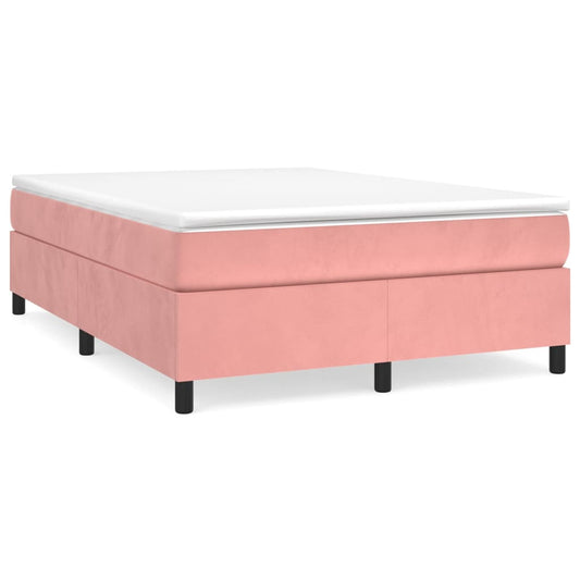Boxspringbettgestell Rosa 140x190 cm Samt