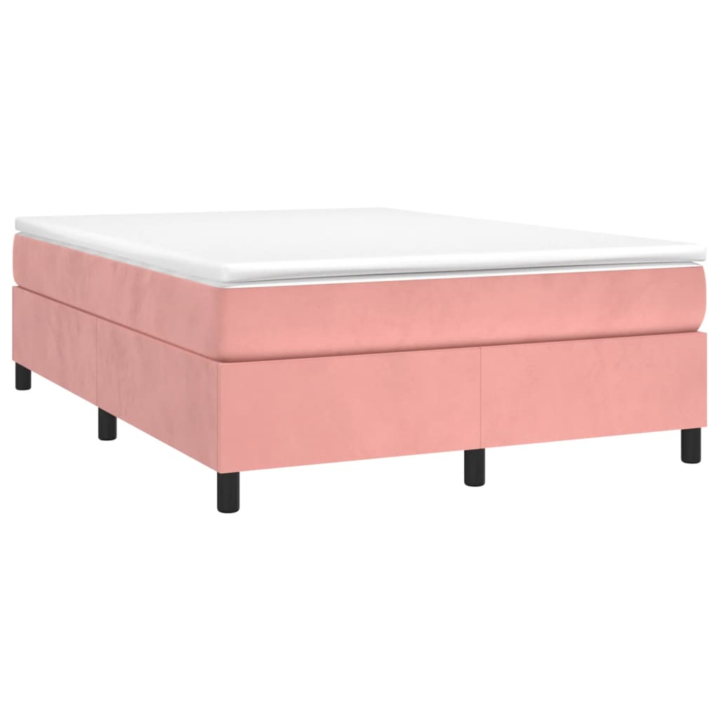 Boxspringbettgestell Rosa 140x190 cm Samt