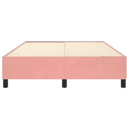 Boxspringbettgestell Rosa 140x190 cm Samt