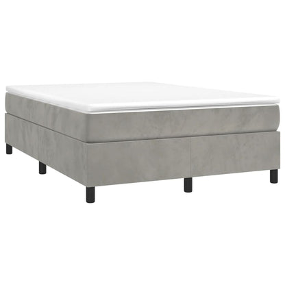 Boxspringbettgestell Hellgrau 140x200 cm Samt