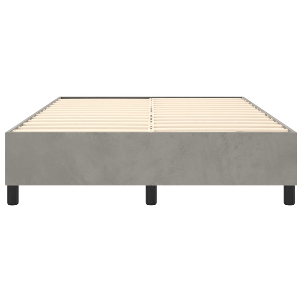 Boxspringbettgestell Hellgrau 140x200 cm Samt