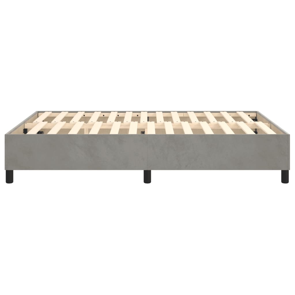 Boxspringbettgestell Hellgrau 140x200 cm Samt