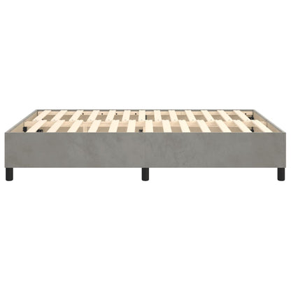 Boxspringbettgestell Hellgrau 140x200 cm Samt
