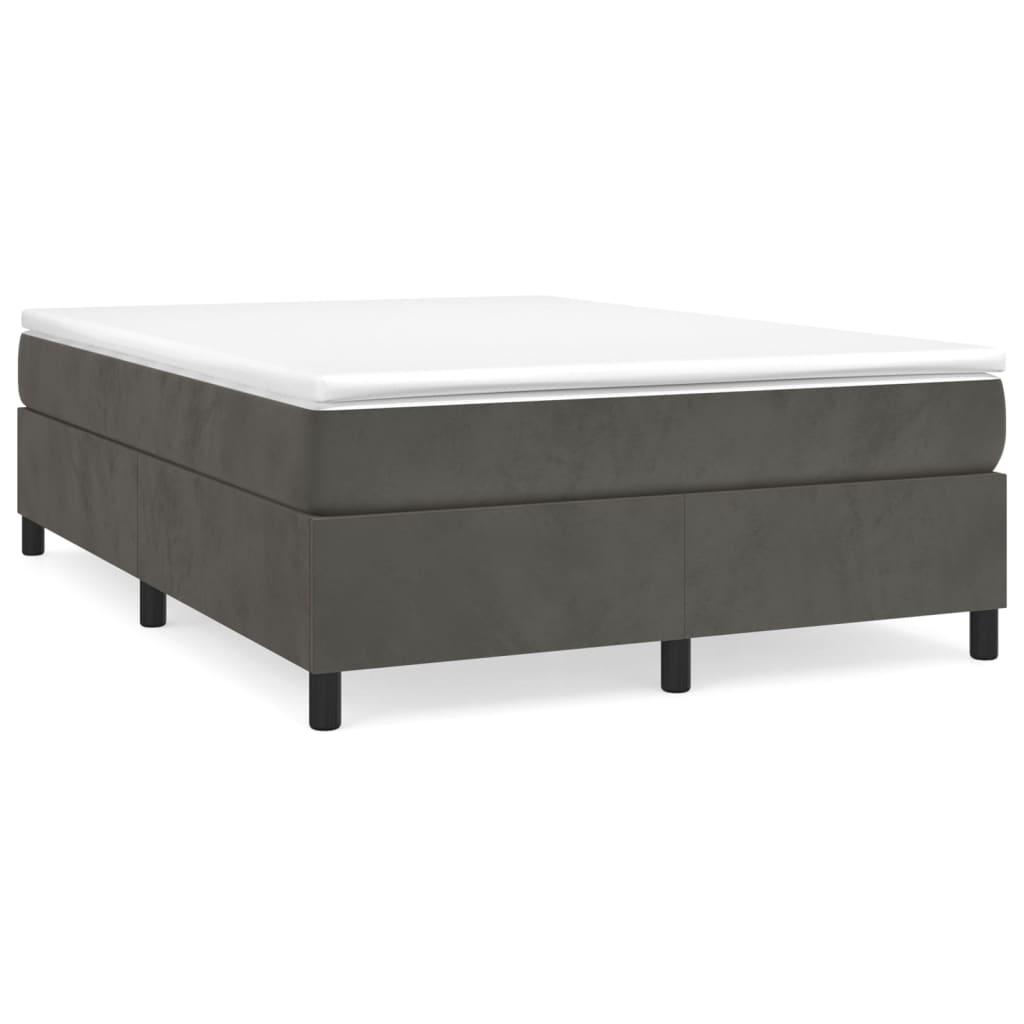 Boxspringbettgestell Dunkelgrau 140x200 cm Samt