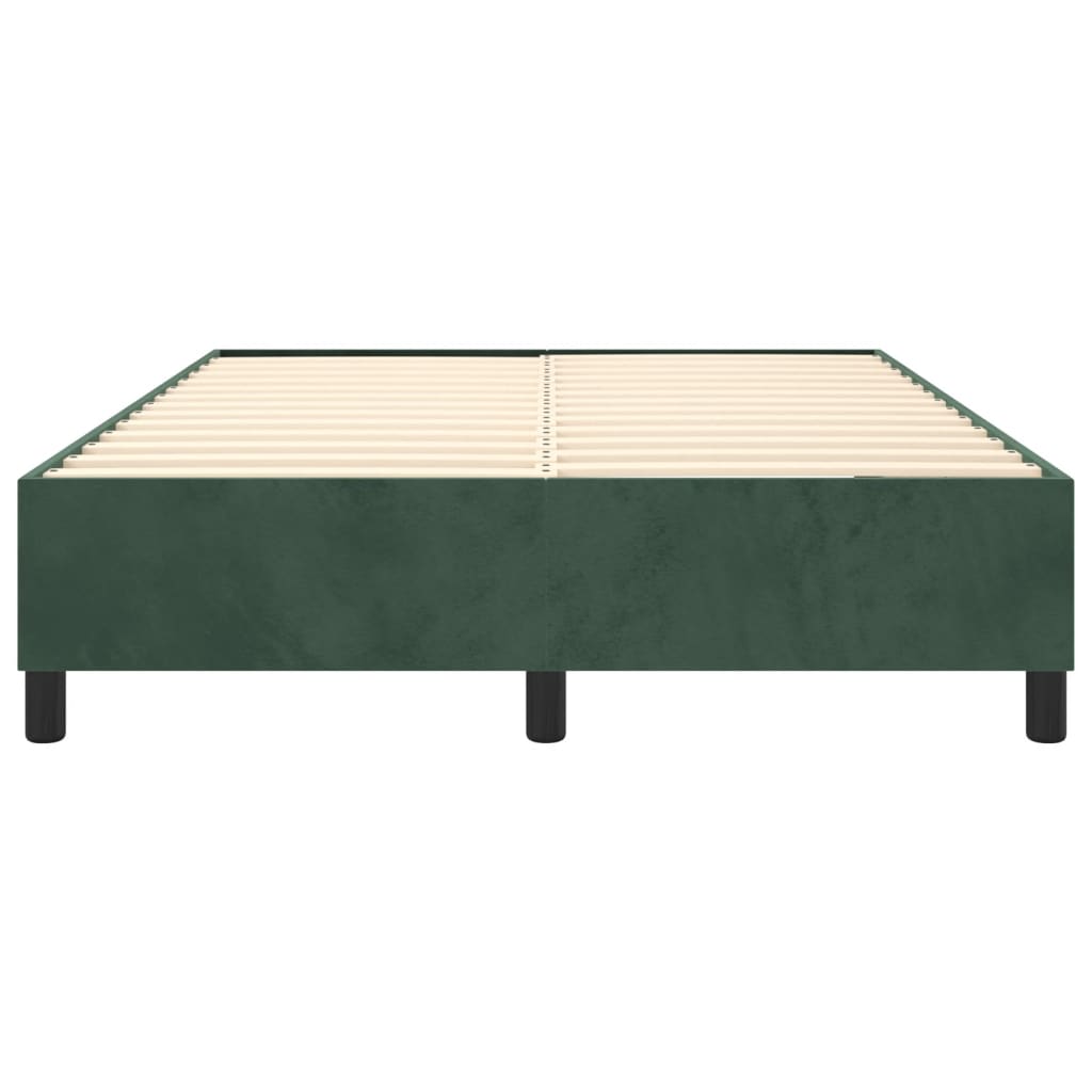 Boxspringbettgestell Dunkelgrün 140x200 cm Samt