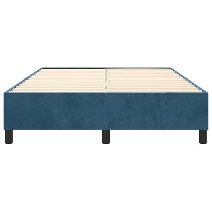 Boxspringbettgestell Dunkelblau 140x200 cm Samt