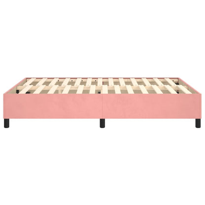 Boxspringbettgestell Rosa 140x200 cm Samt