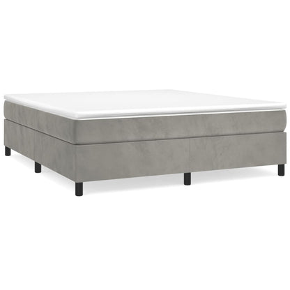 Boxspringbettgestell Hellgrau 160x200 cm Samt