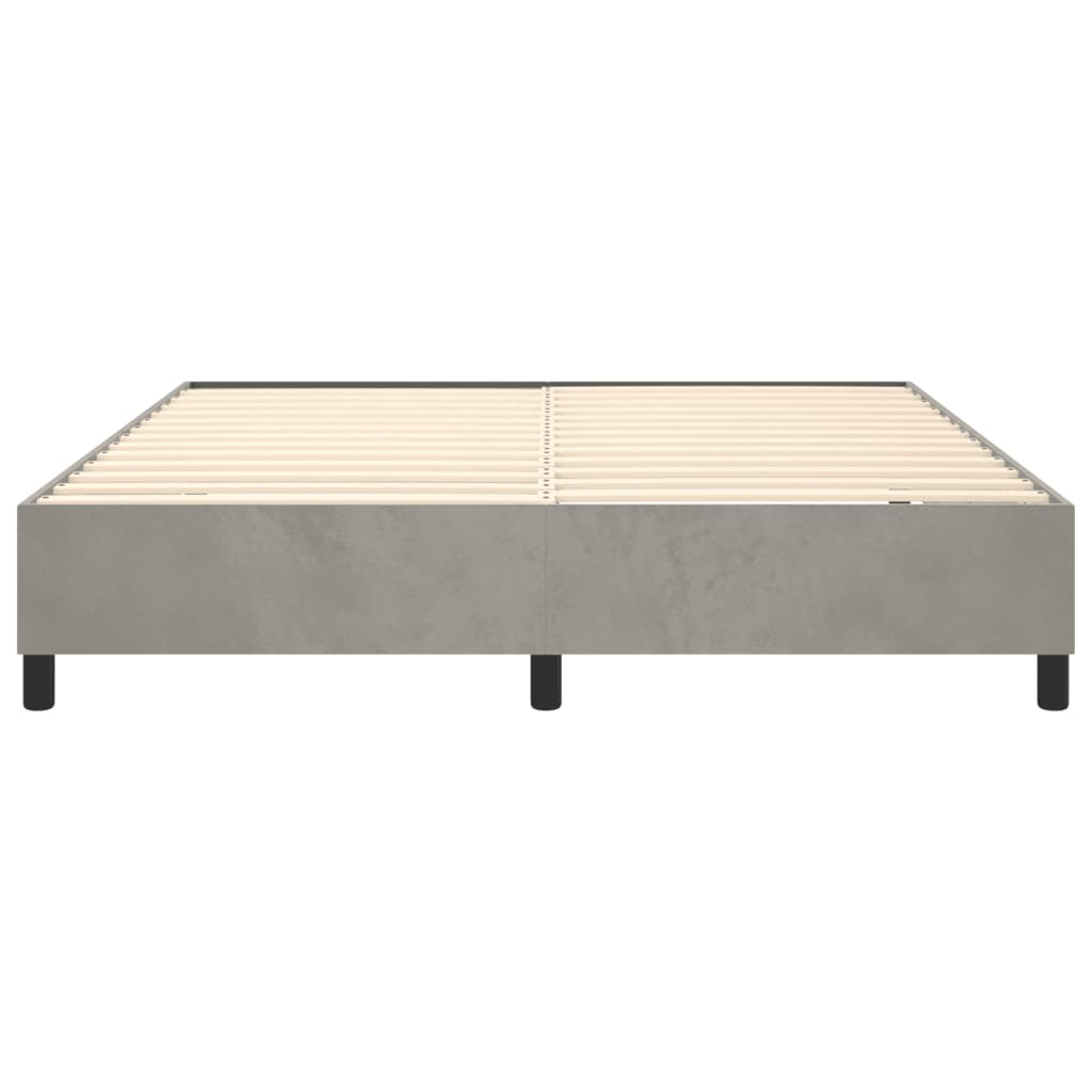 Boxspringbettgestell Hellgrau 160x200 cm Samt