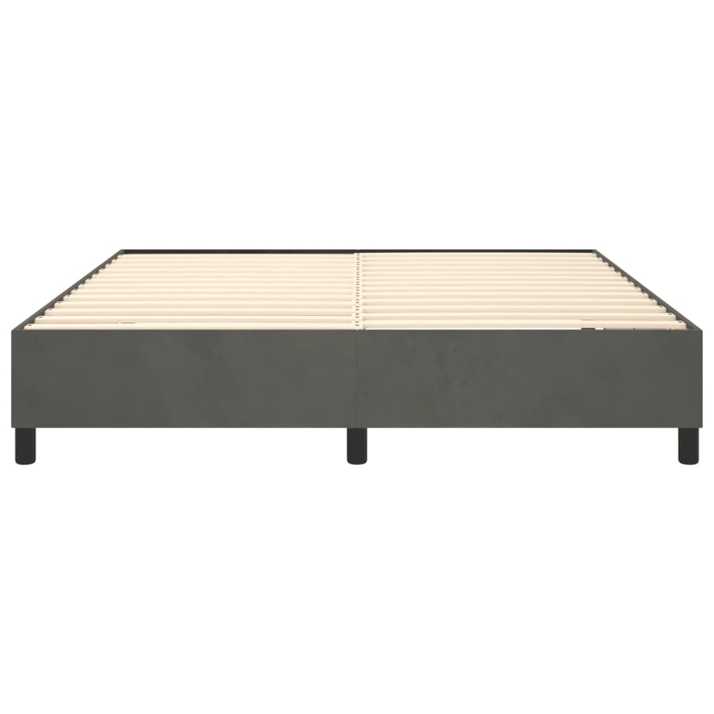 Boxspringbettgestell Dunkelgrau 160x200 cm Samt