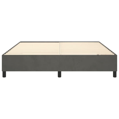 Boxspringbettgestell Dunkelgrau 160x200 cm Samt