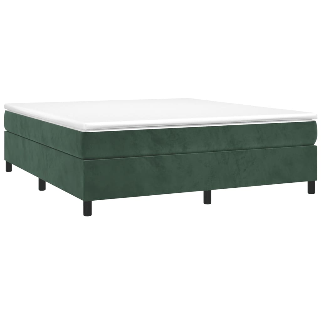 Boxspringbettgestell Dunkelgrün 160x200 cm Samt