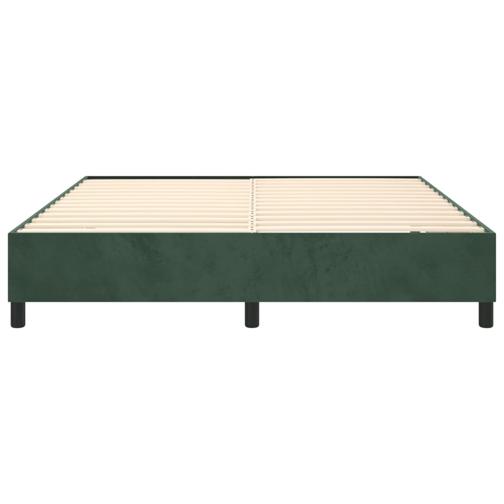 Boxspringbettgestell Dunkelgrün 160x200 cm Samt