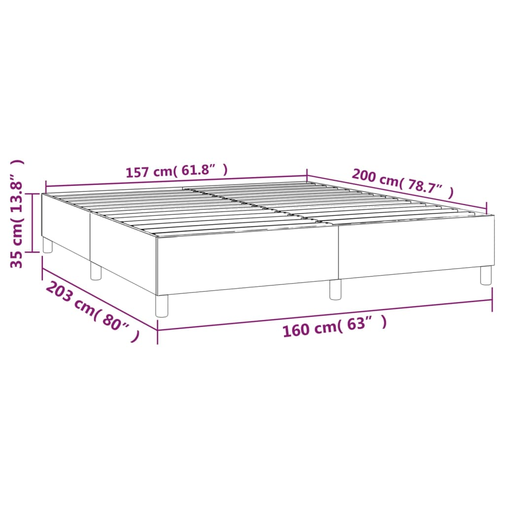 Boxspringbettgestell Dunkelgrün 160x200 cm Samt