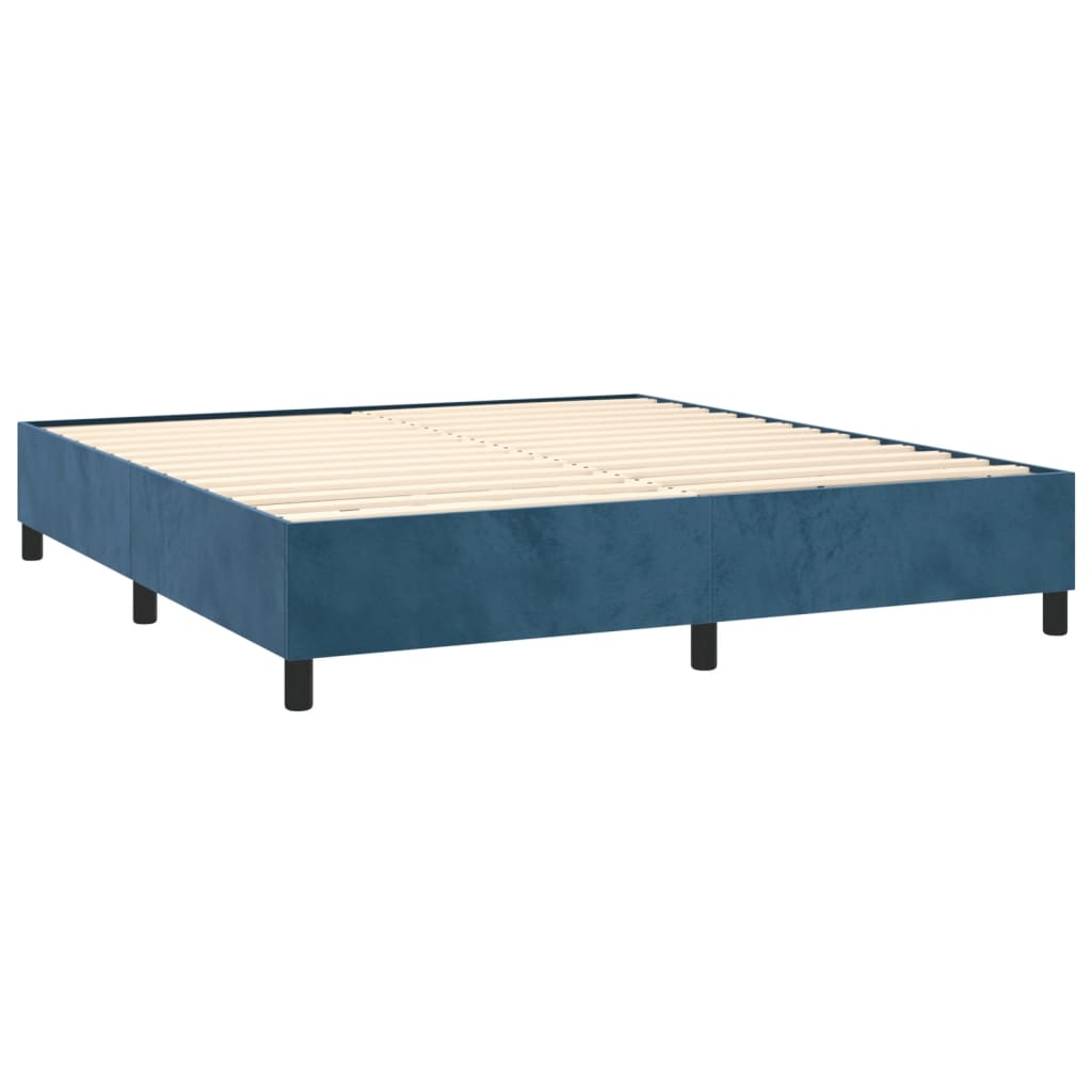 Boxspringbettgestell Dunkelblau 160x200 cm Samt