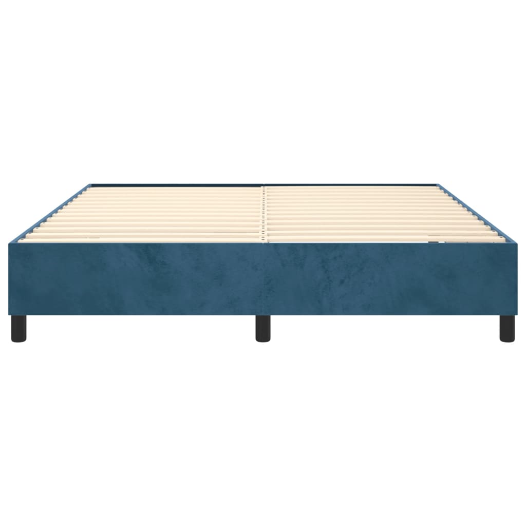 Boxspringbettgestell Dunkelblau 160x200 cm Samt