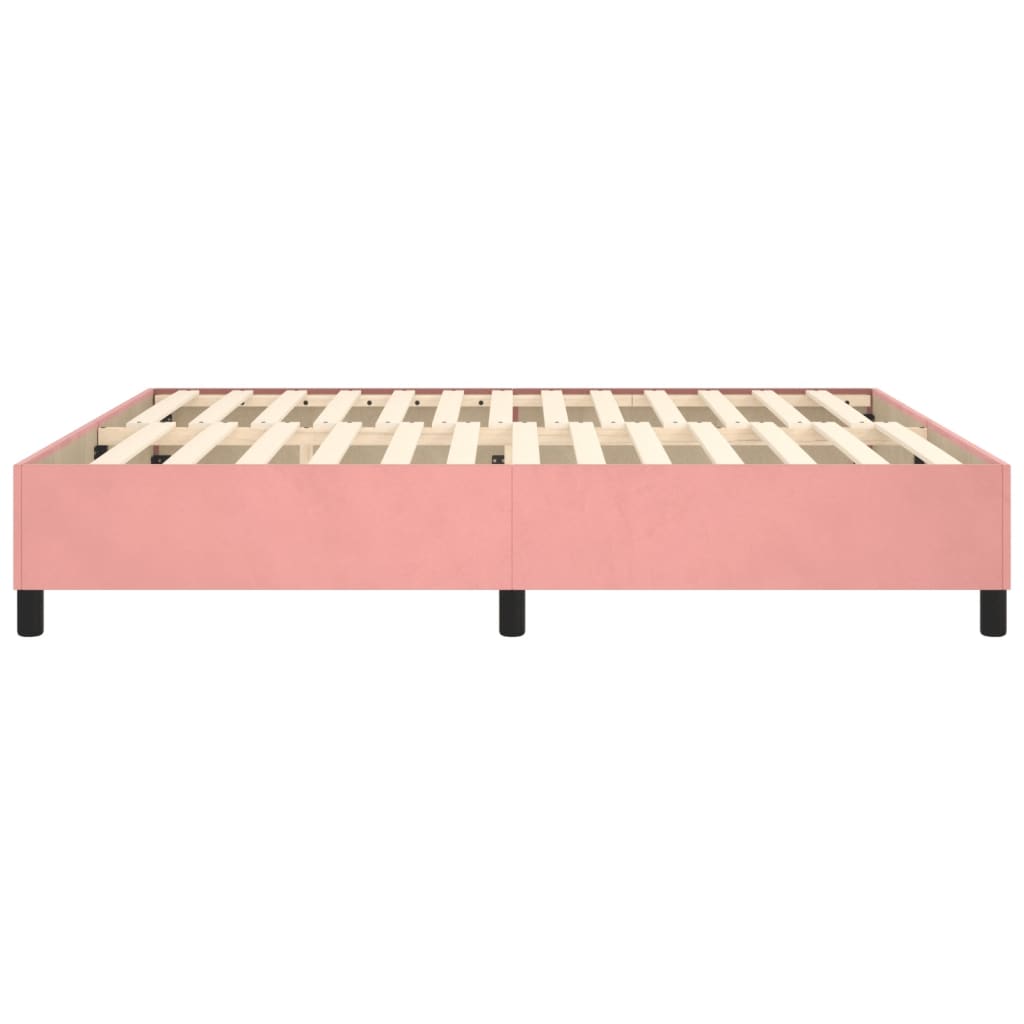Boxspringbettgestell Rosa 160x200 cm Samt