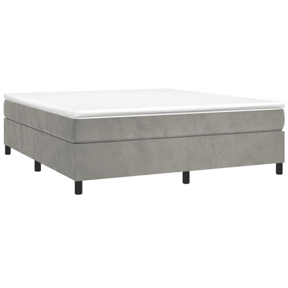 Boxspringbettgestell Hellgrau 180x200 cm Samt