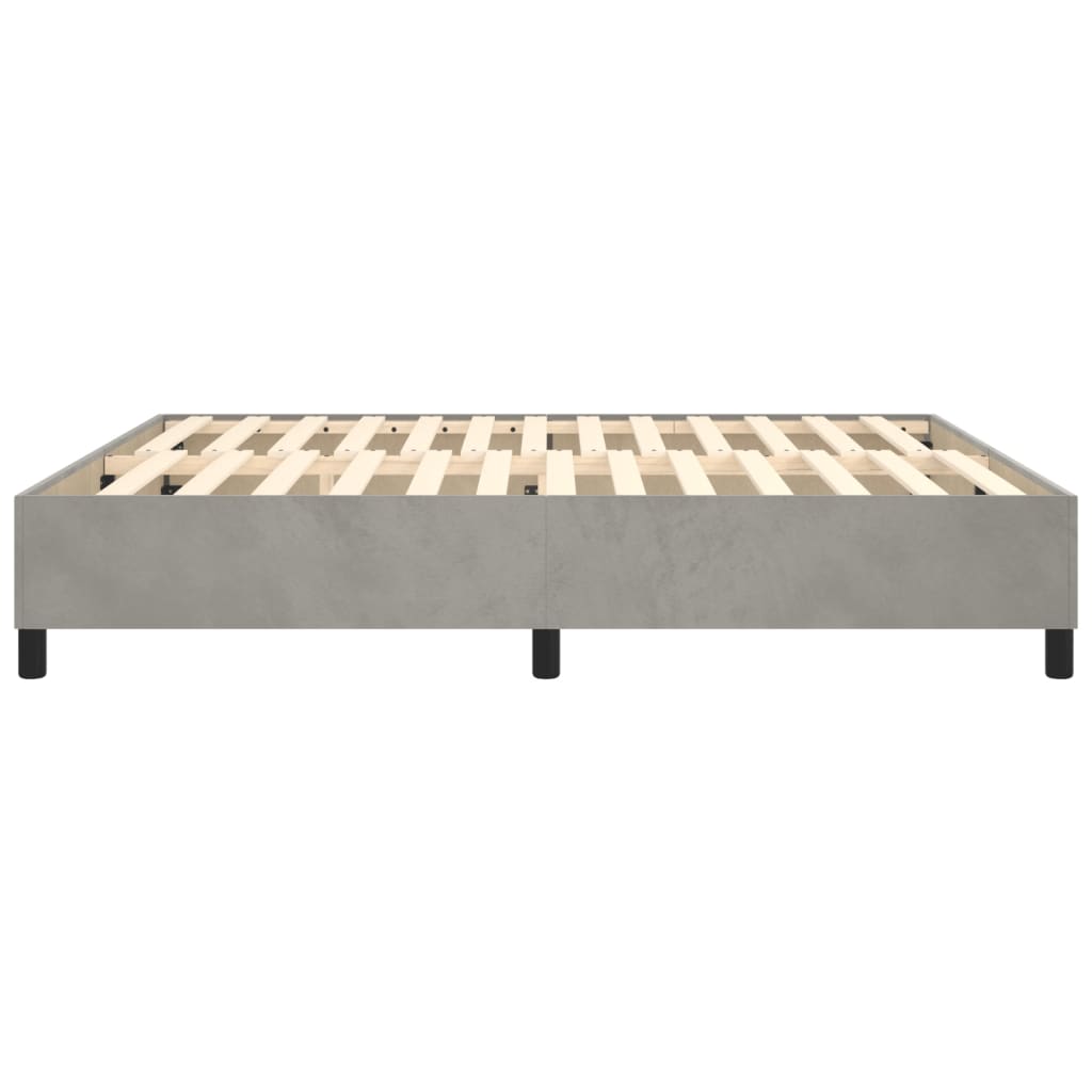 Boxspringbettgestell Hellgrau 180x200 cm Samt