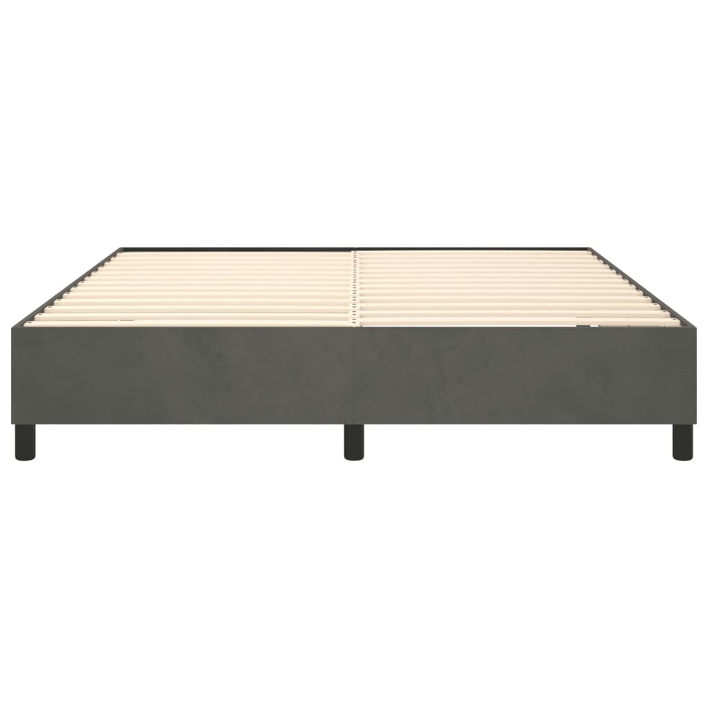 Boxspringbettgestell Dunkelgrau 180x200 cm Samt