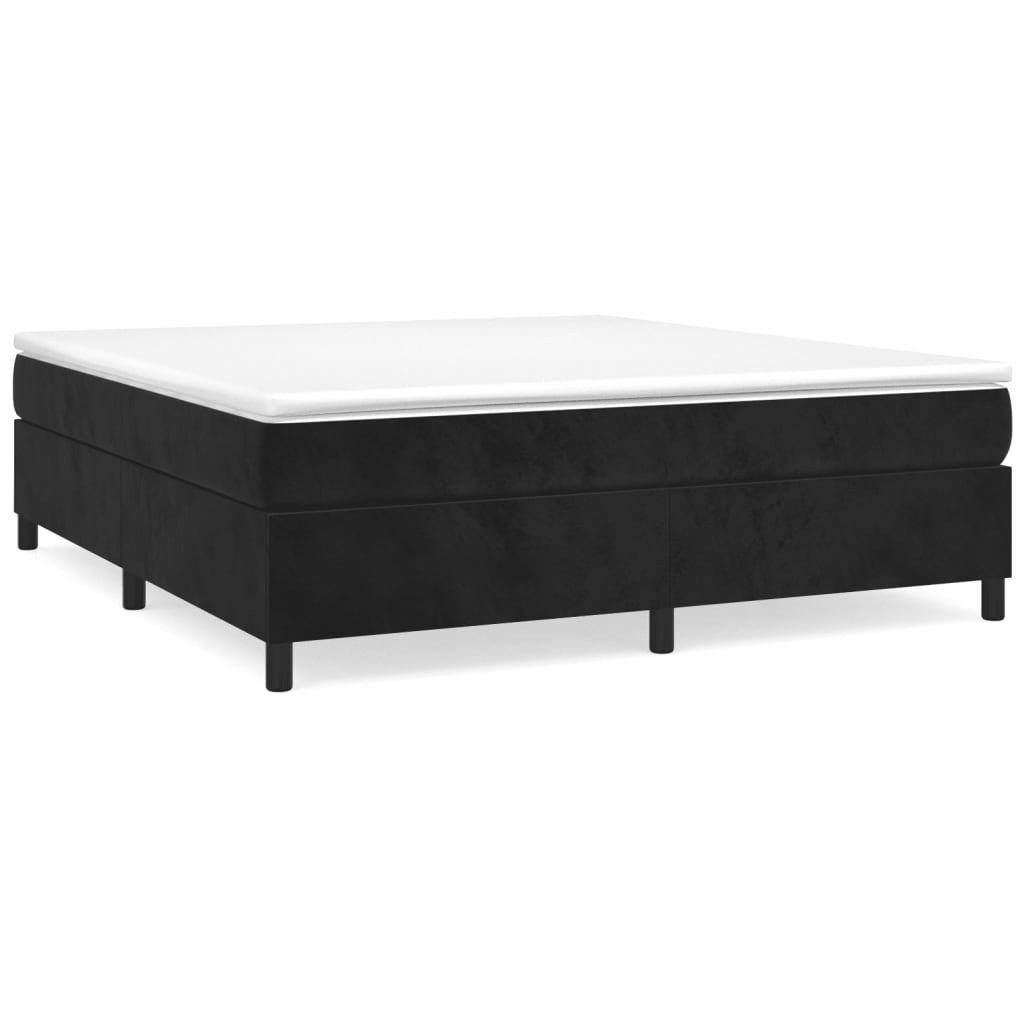 Boxspringbettgestell Schwarz 180x200 cm Samt