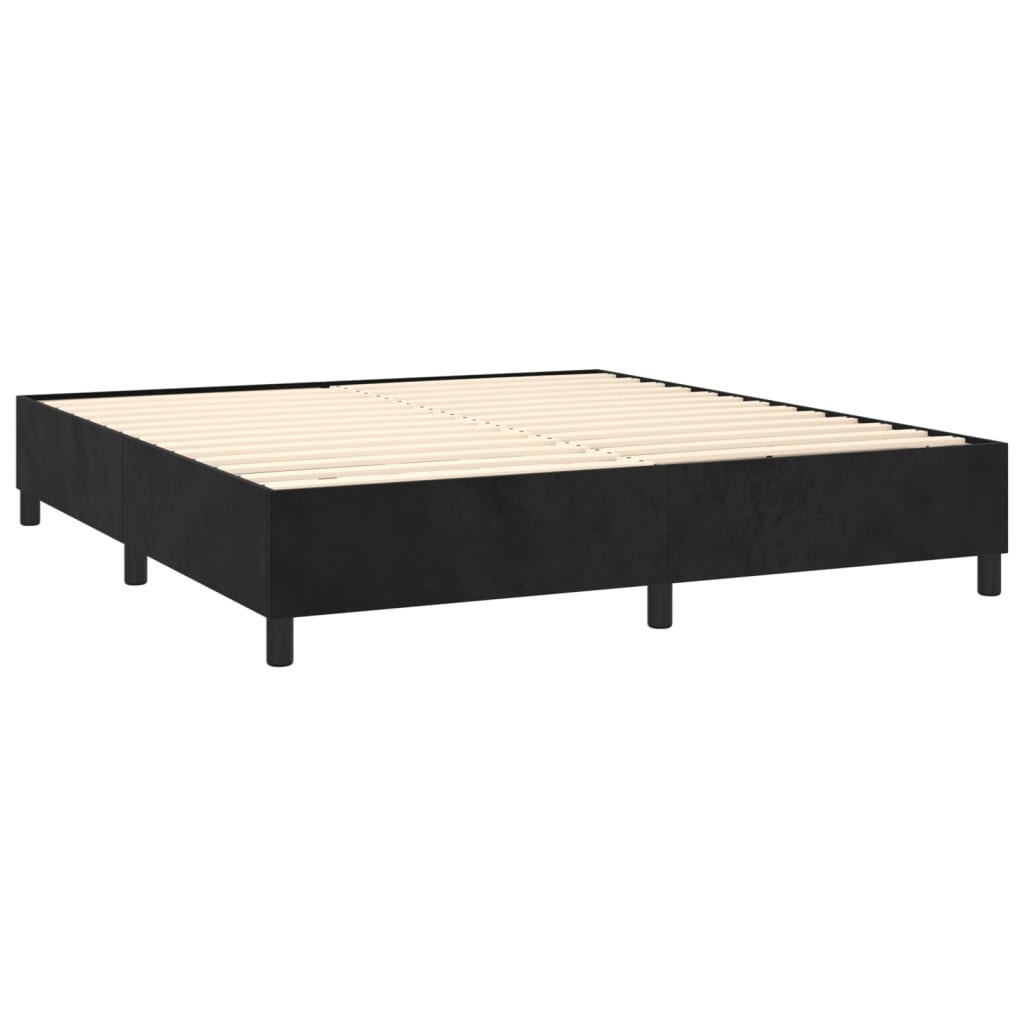 Boxspringbettgestell Schwarz 180x200 cm Samt