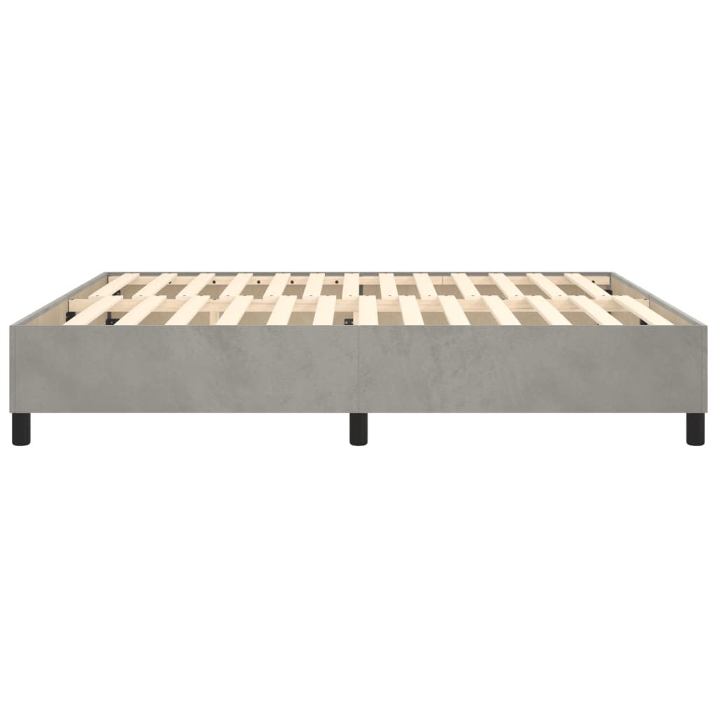 Boxspringbettgestell Hellgrau 200x200 cm Samt