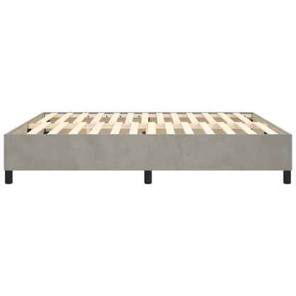 Boxspringbettgestell Hellgrau 200x200 cm Samt