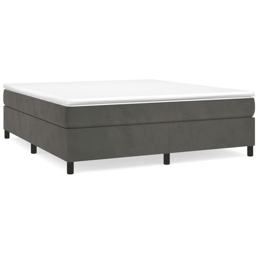 Boxspringbettgestell Dunkelgrau 200x200 cm Samt